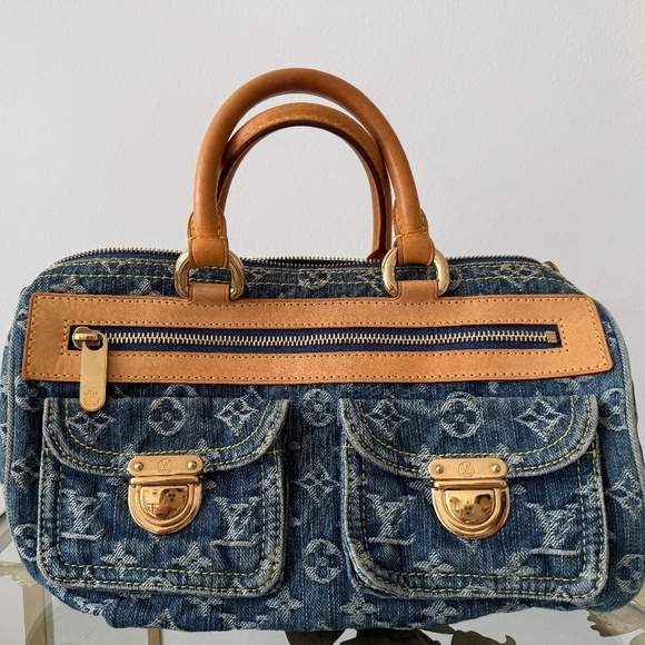 Louis Vuitton Monogram Denim Neo Speedy Handbag in Blue - Picture 1 of 10